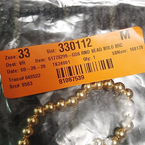 Gold over Silver beaded Bracelet - Picture 4 of 4